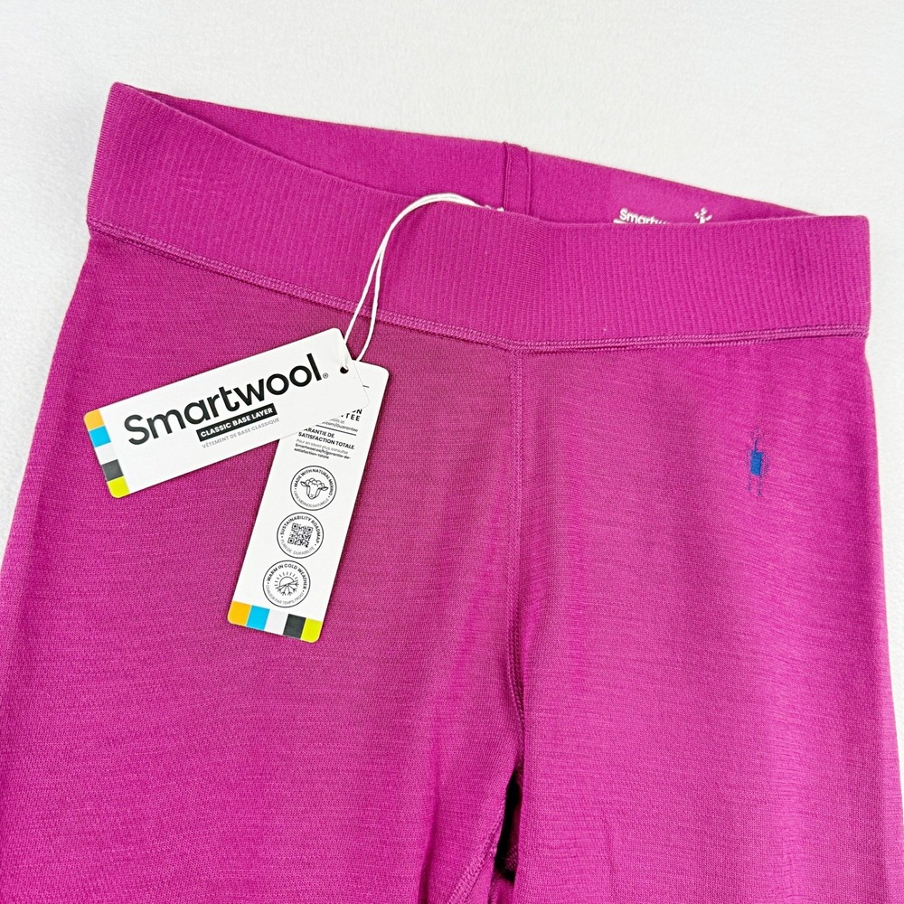 Smartwool Knit Thermal‎ Baselayer Pant Size M Womens Wool Blend Fuschia Pink NEW - Picture 4 of 13